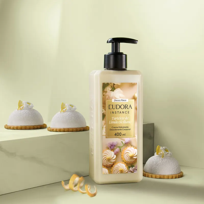 Creme Hidratante Desodorante Corporal Instance Tartelete de Limão Siciliano 400ml Eudora - Imagem 2