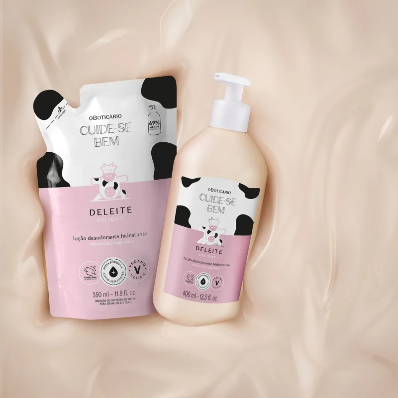 Refil Cuide-se Bem Deleite Loção Hidratante 350ml Boticário - Imagem 3
