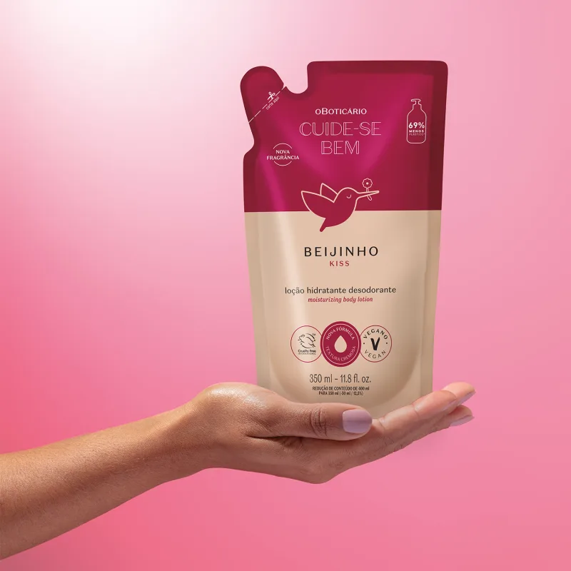Refil Loção Cuide-se Bem Beijinho 350ml O Boticário - Imagem 2