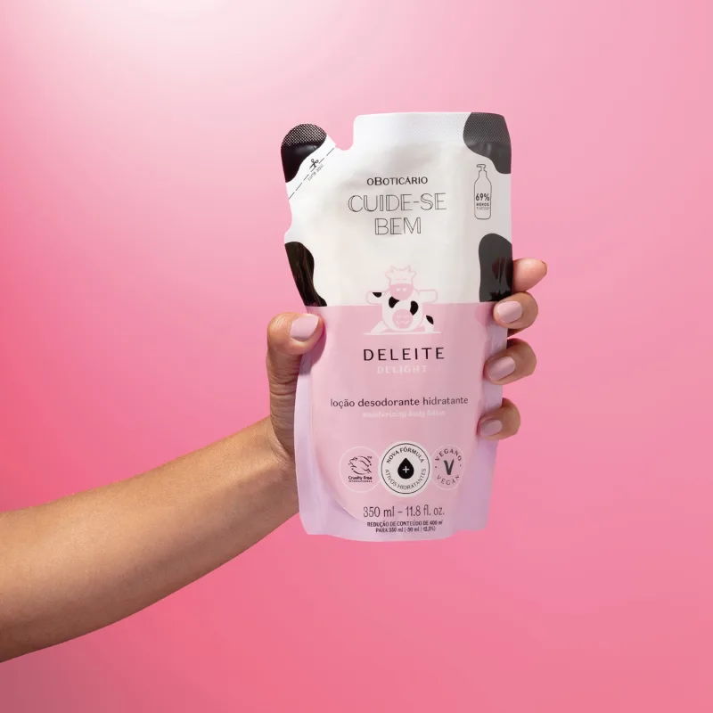 Refil Cuide-se Bem Deleite Loção Hidratante 350ml Boticário - Imagem 2