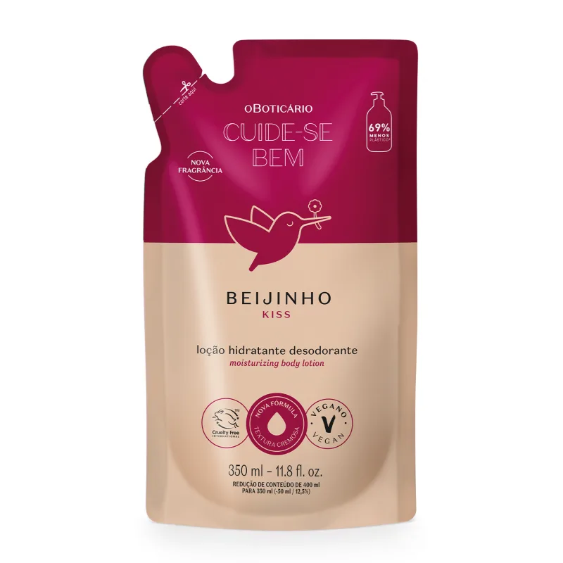 Refil Loção Cuide-se Bem Beijinho 350ml O Boticário