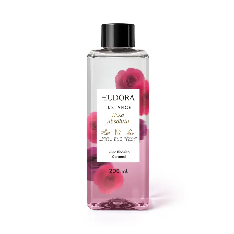 Óleo Bifásico Instance Rosa Absoluta 200ml Eudora Hidratante