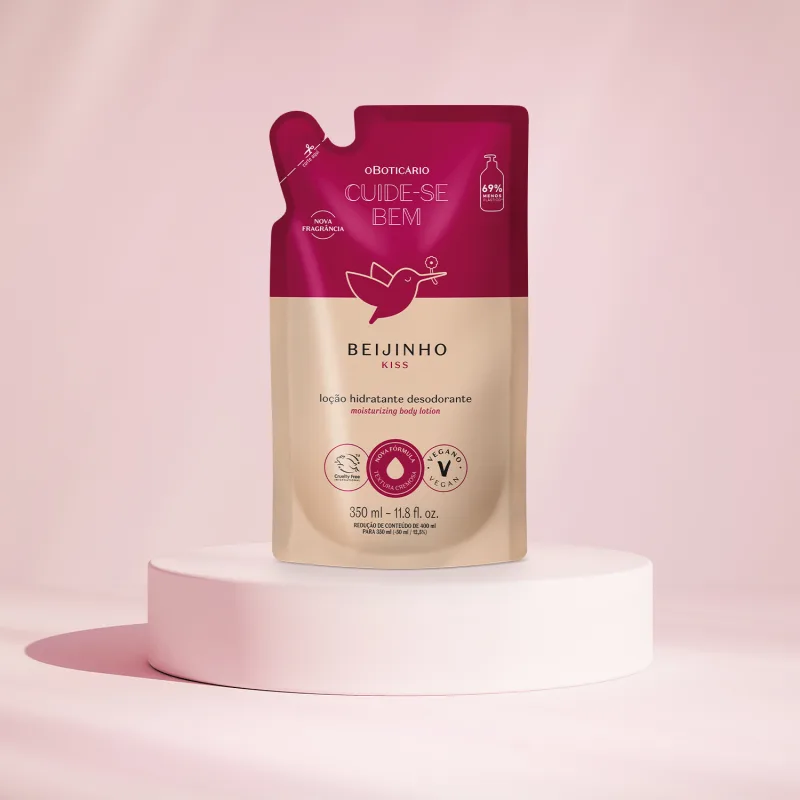 Refil Loção Cuide-se Bem Beijinho 350ml O Boticário - Imagem 3
