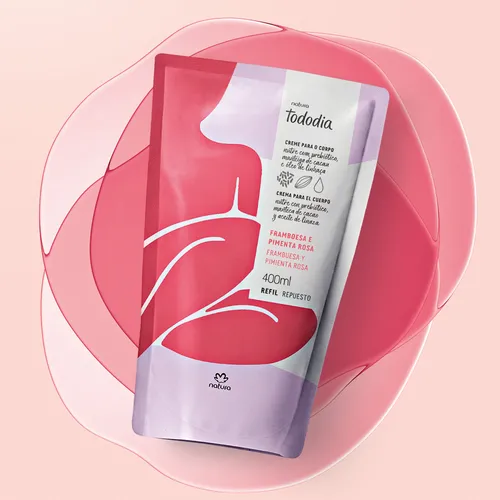 Refil Tododia Framboesa e Pimenta Rosa Hidratante 400ml Natura - Imagem 2