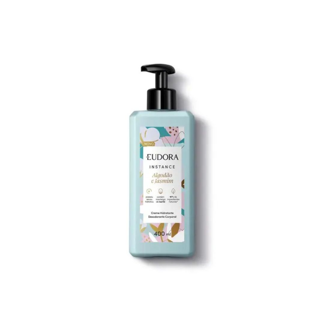 Creme Hidratante Eudora Instance Algodão e Jasmim 400ml Floral