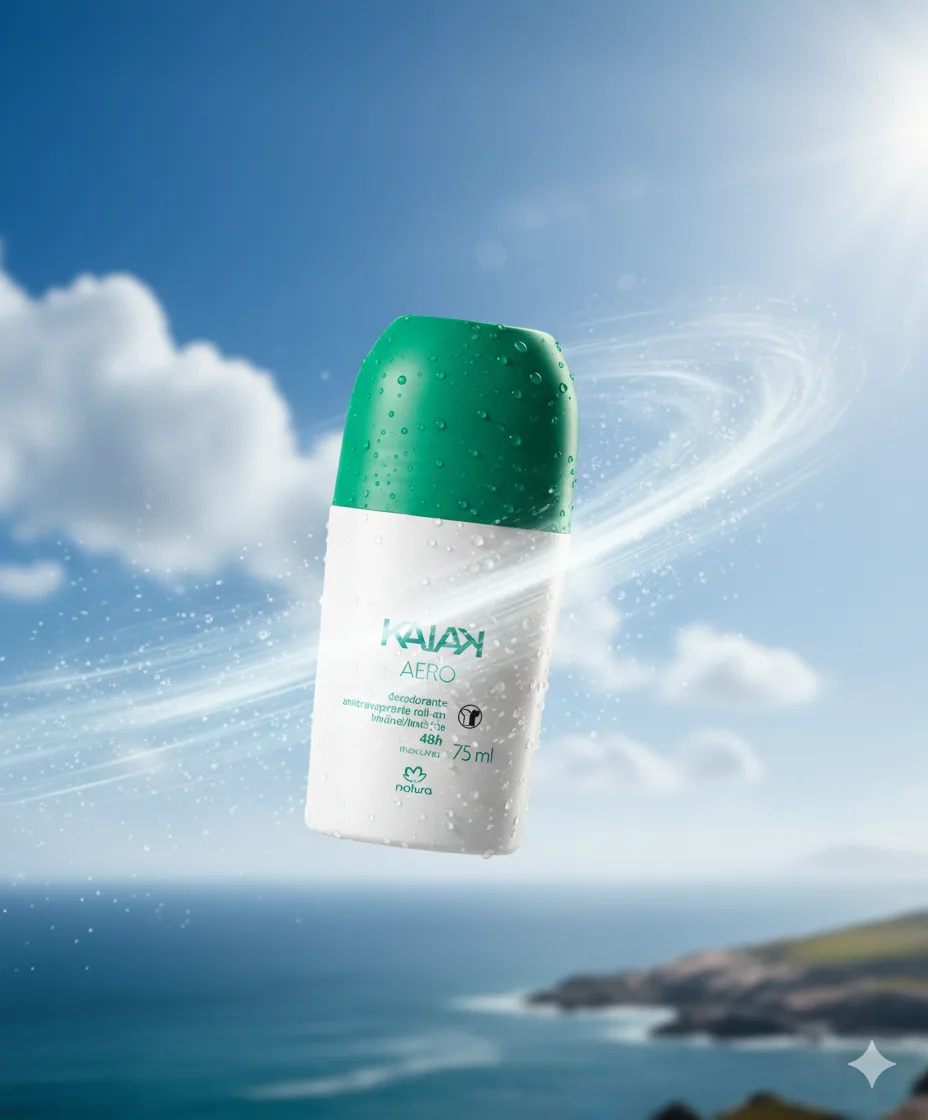 Desodorante Roll-on Kaiak Aero Masculino 75ml Natura Frescor - Imagem 2