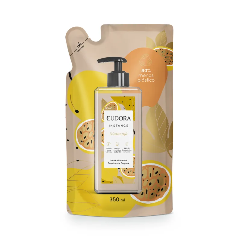 Refil Instance Maracujá Creme Hidratante Corporal 350ml Eudora
