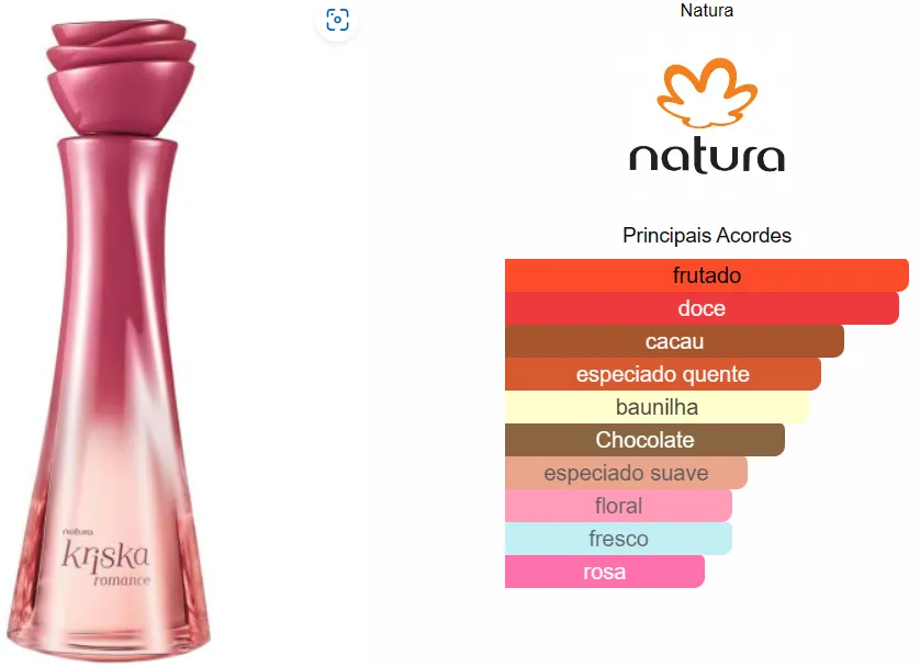 Desodorante Colônia Kriska Romance Feminino 100ml Natura - Imagem 3