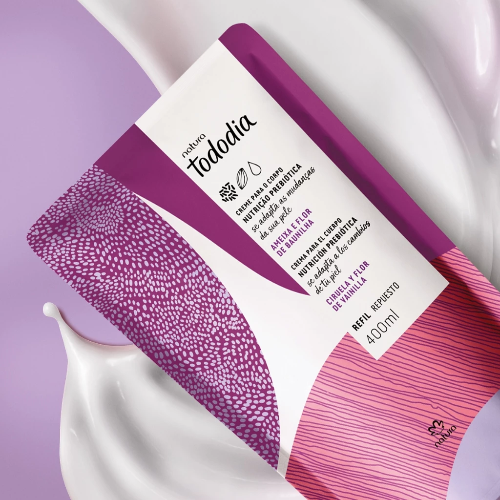 Refil Creme Hidratante Natura Tododia Ameixa e Flor de Baunilha 400ml - Imagem 2